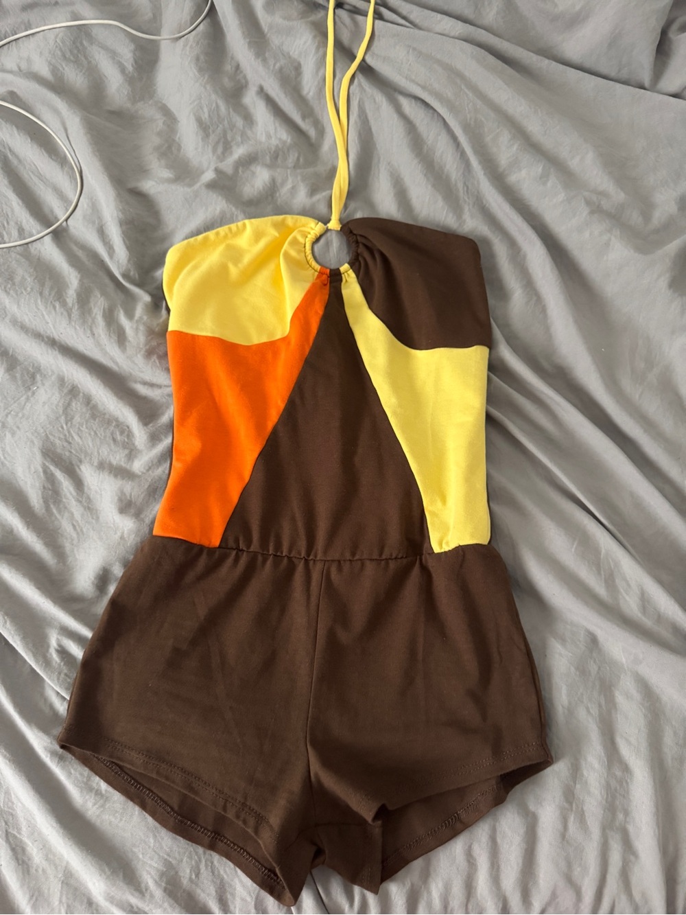 color block romper